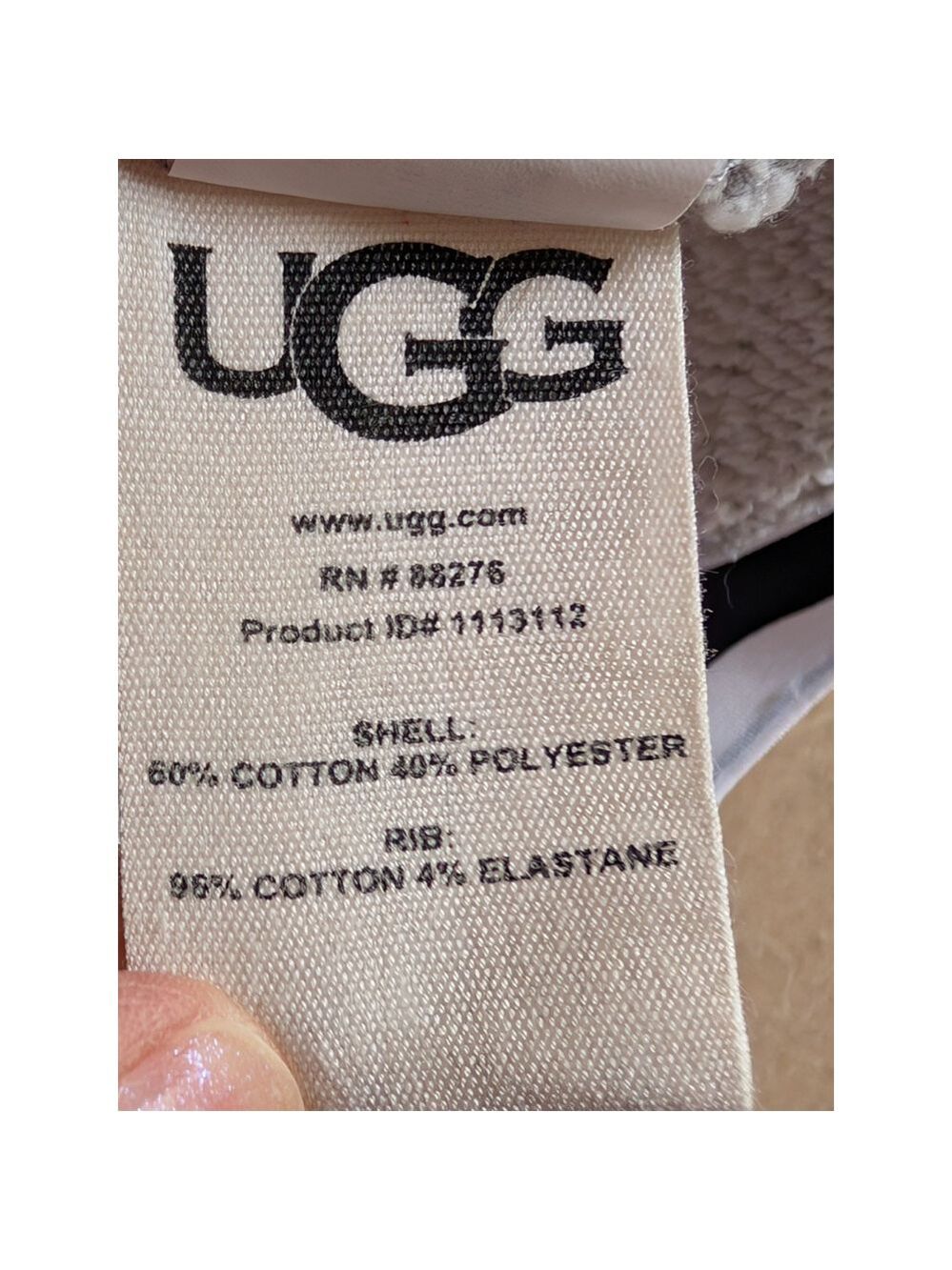 UGG Kaelie Soft & Stretchy Full Zip Logo Hoodie Jacket Gray Women's size XL - Picture 8 of 9